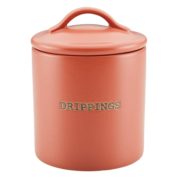 Ayesha Curry Ceramics Bacon Grease Jar, 21-Ounce, Redwood