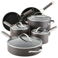 thumbnail image 1 of Ayesha Curry Hard Anodized Collection Nonstick Cookware Set, 10-Piece, Charcoal, 1 of 9