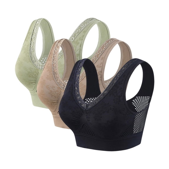 Ayfxijin Bra for Women,Middle Aged And Elderly Bras Without Steel Rings Large Size Underwear Front Button Style Bra
