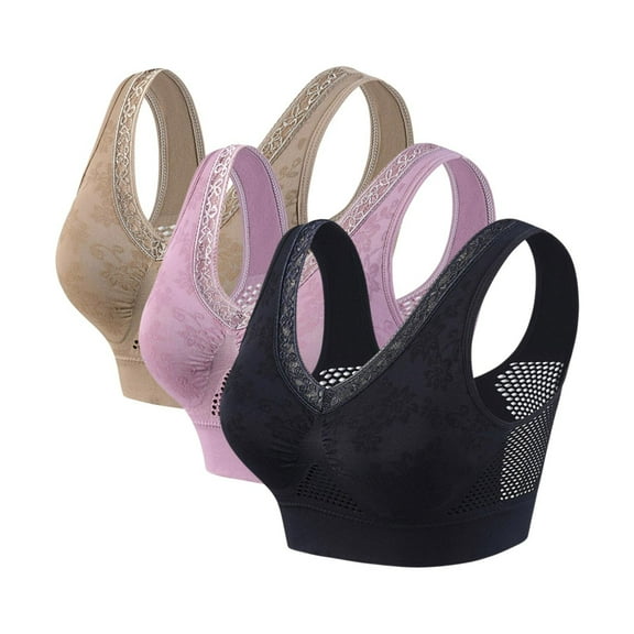 Ayfxijin Bra for Women,Middle Aged And Elderly Bras Without Steel Rings Large Size Underwear Front Button Style Bra