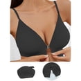 thumbnail image 1 of Ayfxijin Bras for Older Women Front Closure Bras, Woman's Solid Strap Wrap Hollow Out Bra Underwear Bralette Stylish, 1 of 4