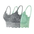 thumbnail image 1 of Ayfxijin Bras for Women,2PC Fashion Woman's Lace Solid Strap Wrap Hollow Out Bra Underwear, 1 of 5