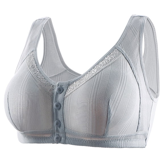 Ayfxijin Bras for Women,Front Button Shaping Cup Shoulder Strap Underwire Bra Plus Size Extra-Elastic Wirefree