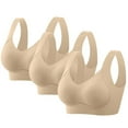 thumbnail image 1 of Ayfxijin Bras for Women No Underwire,3pcs Womens Bras Fashion Sports Bra Underwear Bra Everyday Underwear, 1 of 9