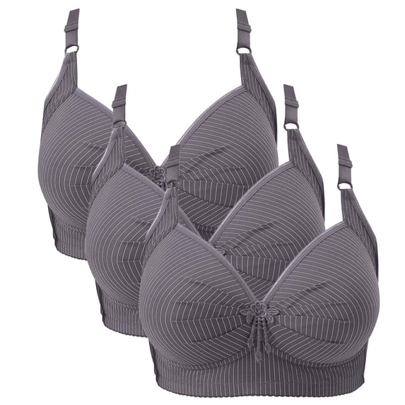 Ayfxijin Bras for Women No Underwire,3pcs Womens Seamless Bra Gathered Together Large Size Daily Bra Underwear No Rims