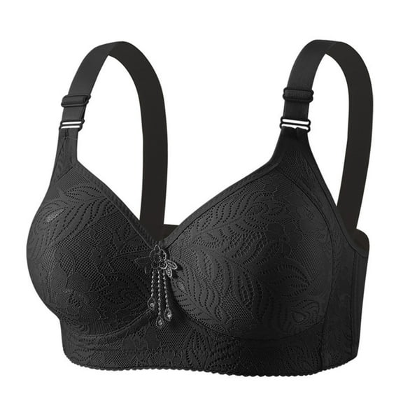 Ayfxijin Bras for Women No Underwire Lace Pattern Without Rims And Breathable Gathered Thin Underwear Daily Bra