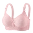 thumbnail image 1 of Ayfxijin Bras for Women No Underwire Lace Pattern Without Rims And Breathable Gathered Thin Underwear Daily Bra, 1 of 8