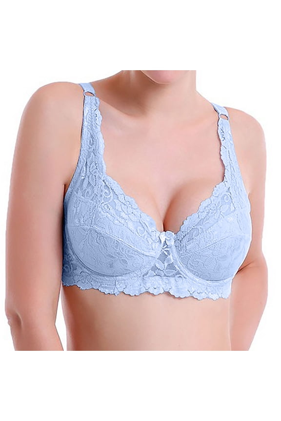 Bras for Women No Underwire,Women Lace Plus Size Bra Without Steel Ring Gathers European And Thin Underwear