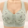 thumbnail image 1 of Ayfxijin Bras for Women No Underwire,Women's Non Steel Ring Style Printed Gathered Middle Button Underwear Daily Bra, 1 of 7