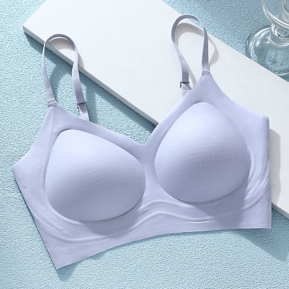Ayfxijin Bras for Women No Underwire,Women's Thin Soft-supported Sag-proof Steel-free And Seamless Underwear Daily Bra