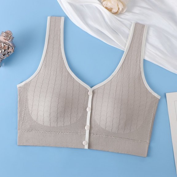 Ayfxijin Bras for Women,Woman Seamless Bra Wide-shouldered Beautiful Back Bra Fixed Cup Underwear Tube Top Bra