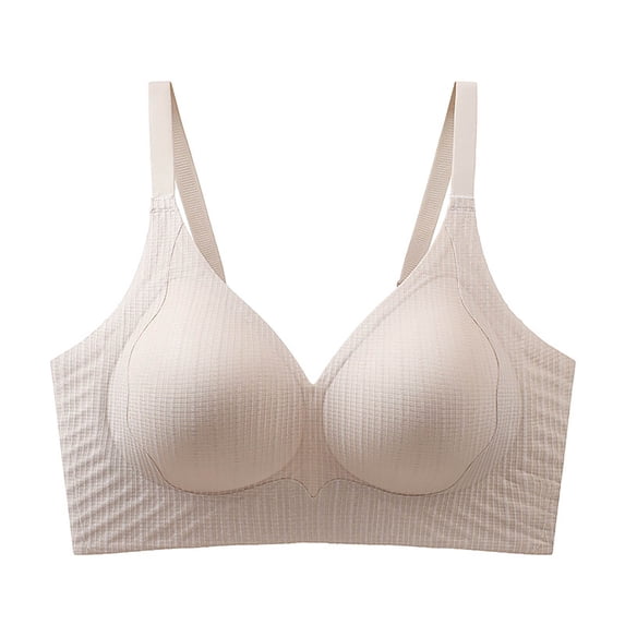 Ayfxijin Bras for Women,Women Solid Honeycomb Cup Wireless Semi Fixed Cup Jelly Glue Soft Support Gathering Daily Bra