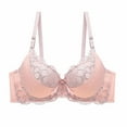 thumbnail image 1 of Ayfxijin Bras for Women,Women's Lace With Color Sexy Double Breasted Push Up Bra, 1 of 2