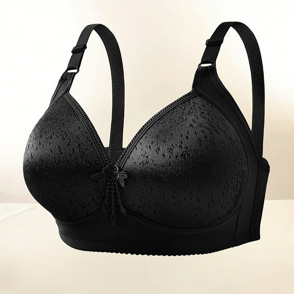 Ayfxijin Bras for Women,Women's Non Steel Hoop Gathered Middle Button Breastfeeding Elastic Underwear Daily Bra