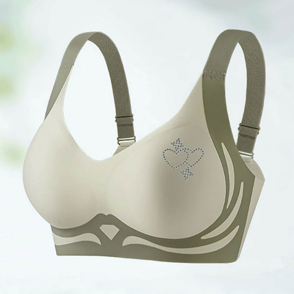 Ayfxijin Bras for Women,Women's Print Blocking Lifting Gathering Folding Sagging Bra Lingerie For Women Daily Bra