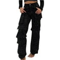 thumbnail image 1 of Ayfxijin Cargo Pants Women Fashion Casual Solid Pocket Pants Trousers Women's Jeans Cargo Pants, 1 of 6