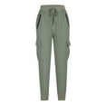 thumbnail image 1 of Ayfxijin Cargo Pants Women，Women's Nylon Drying Hiking Pants for Sports Fitness Drawstring Workwear Jogging Pants, 1 of 7