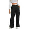 thumbnail image 1 of Ayfxijin Dress Pants Women Casual Trousers High Waisted Loose Straight Leg Stylish Suit Pants, 1 of 7