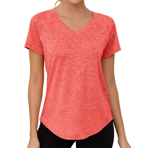 Ayfxijin Fall Tops for Women Sexy Short Sleeve Sequins Loose Polluer Solid Round-Neck Blouse Shirt