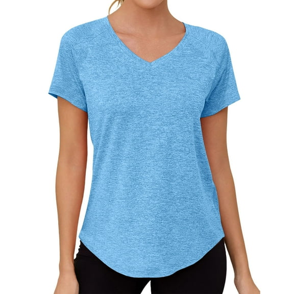 Ayfxijin Fall Tops for Women Sexy Short Sleeve Sequins Loose Polluer Solid Round-Neck Blouse Shirt