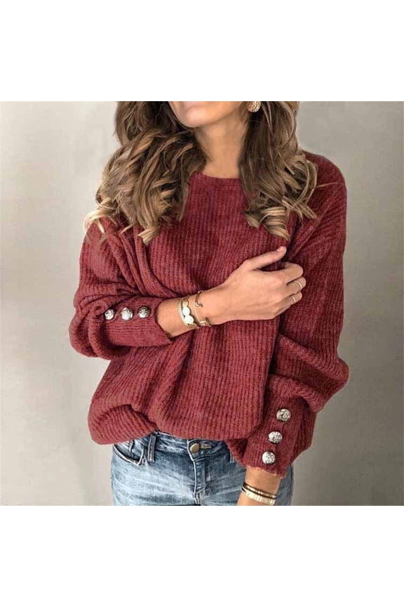 Fall Tops for Women,Women's Turtleneck Knitted Sweater Long Sleeve Elegant Casual Tops
