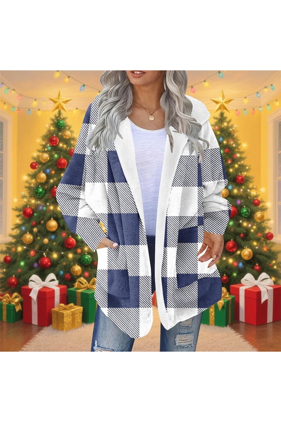 Fleece Jacket Women,Women's Fashionable Printed Warm Pullover Shoulder Down Jacket Long Sleeved Top