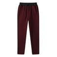 thumbnail image 1 of Ayfxijin Men's Pants Fashion Drawstring Elastic Waist Solid Color Casual Sweat Length Pants, 1 of 6