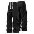 thumbnail image 1 of Ayfxijin Men's Pants Solid Color Solid Casual Outdoor Fashion Straight Type Windbreaker Pants, 1 of 6
