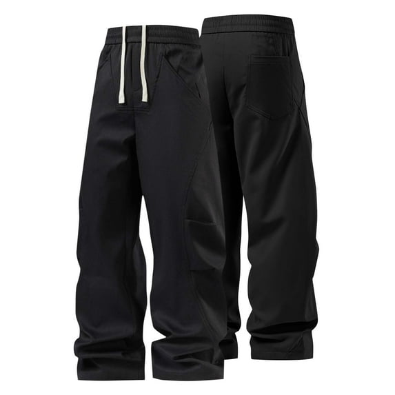 Ayfxijin Men's Pants Solid Color Solid Casual Outdoor Fashion Straight Type Windbreaker Pants