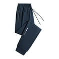 thumbnail image 1 of Ayfxijin Mens Work Pants Casual Fashion Pocket Ankle Binding Solid Color Elastic Waist Drawstring Cropped Pants, 1 of 3