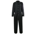 thumbnail image 1 of Ayfxijin Mens Work Pants Solid Color Long Sleeved Lapel Top Jumpsuit Pants, 1 of 2