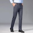 thumbnail image 1 of Ayfxijin Pants for Men，Men's Casual High - Elasticity Suit Pants Wrinkle - Resilient High - Waisted Non - Iron Business Formal Men's Pants, 1 of 9