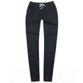 thumbnail image 1 of Ayfxijin Pants for Women，Women's Elastic Waistband Drawstring Low Ankle Binding Commuting Style Casual Pocket Jeans, 1 of 4