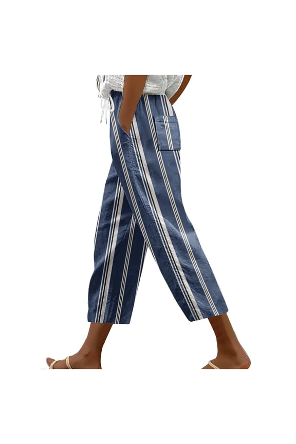 Pants for Women,Women's Harlan Pants With Drawstring Lace Up Honeybee Festival Pockets Printing Cropped Pants
