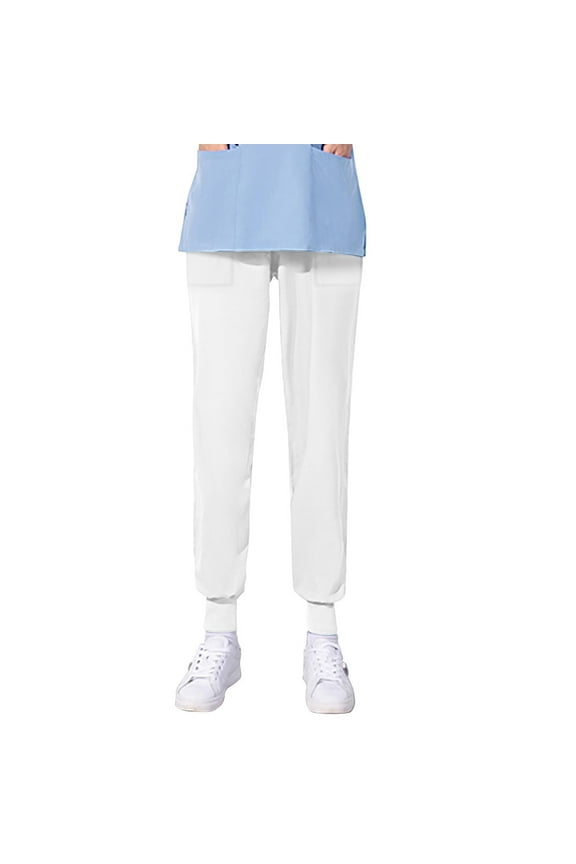 Pants for Women，Women's Solid Color Casual Loose Pocket Protective Pants