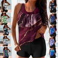thumbnail image 1 of Ayfxijin Printed High Waist Tankini Two Piece Set for Women Modest Full Coverage Bathing Suit S-XXL, 1 of 6