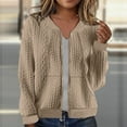 thumbnail image 1 of Ayfxijin Pullover Sweaters for Women Knit Hooded Jacket Long Sleeve Zipper Solid Cardigan Blouse Hoodies Sweatshirt, 1 of 6