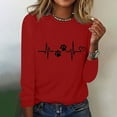 thumbnail image 1 of Ayfxijin Pullover Sweaters for Women,Women's Printed O-Neck Pullover Long Sleeved Casual Women's, 1 of 4