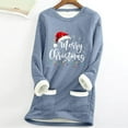 thumbnail image 1 of Ayfxijin Pullover Sweaters for Women,Women's Round Neck Casual Loose Pocket Thickened Warm Long Sleeve Tops, 1 of 3