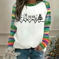 thumbnail image 1 of Ayfxijin Pullover Sweaters for Women,Women's Sweatshirt Christmas Printed O-Neck Long Sleeve Capless Sweatshirt Top, 1 of 5