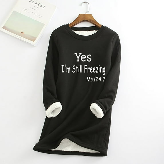Ayfxijin Pullover Sweatshirts for Women,Women's Printed Casual Style Warm Underwear Long Sleeve Round Neck