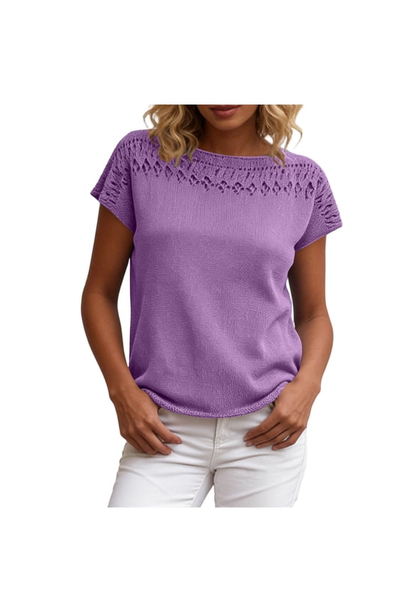 Solid Double Ruffle Off Shoulder Top, Women's Flutter Straight Hem Woven Blouse