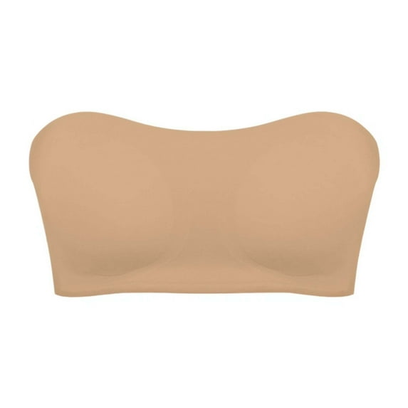 Ayfxijin Strapless Bras for Women,Women's Solid Color Strapless Bra Side Buckle Tube Top Underwear