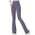 thumbnail image 1 of Ayfxijin Sweatpants Women，Women's Casual High Elastic Waist Solid Color Sports Yoga Flare Pants, 1 of 5