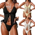 thumbnail image 1 of Ayfxijin Women's Modest Double-Layer Lace Bikini Anti-See-Through Two-Piece Swimwear, 1 of 6