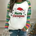thumbnail image 1 of Ayfxijin Women's Sweatshirts Pullover Christmas Casual Printed Round Neck Loose Long Sleeve Capless Sweatshirt Top, 1 of 5