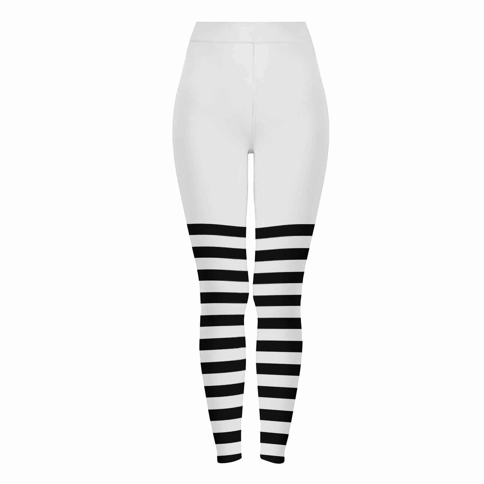 Tight Striped High Waist Yoga Pants