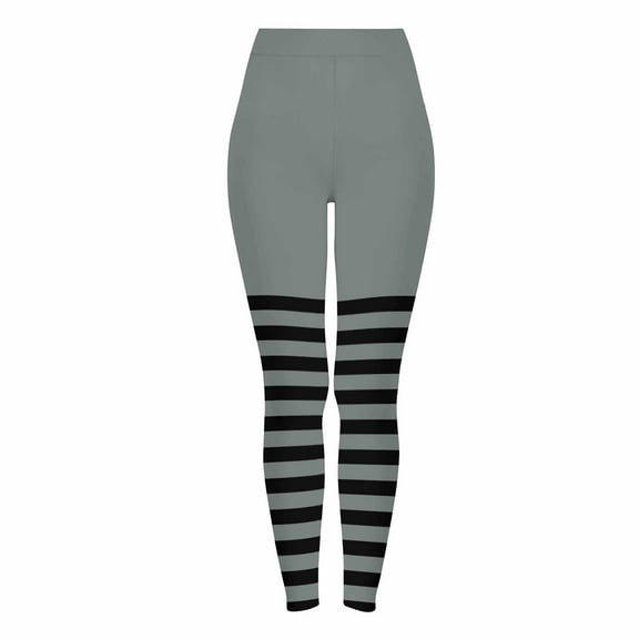 Ayfxijin Women's Yoga Pants Striped Print Leggings Sports Fitness Pants Fitting Tight Peach Hip Yoga Stretch Pants