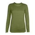 thumbnail image 1 of Ayfxijin Womens Fall Tops Spring Fall Patchwork Printed Long Sleeves Round Neck Casual Tee Tops, 1 of 4