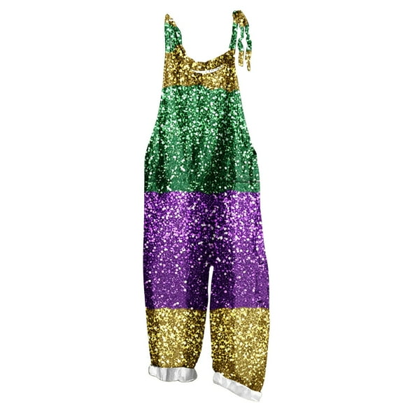 Ayfxijin Work Pants Women，Ladies' Carnival Printed Sleeveless Casual Strap Pants Jumpsuit Jumpsuit